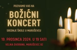 Pozivnica na Božićni koncert Srednje škole u Maruševcu