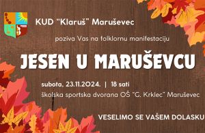 Manifestacija Jesen u Maruševcu u subotu 23. studenoga!