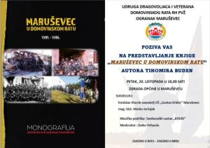Predstavljanje monografije “Maruševec u Domovinskom ratu”